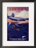 America by Clipper Framed Art Print