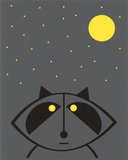 Raccoon (Glow in the Dark) Serigraph