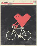 I Heart My Bike Serigraph