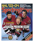 Ottawa Senators Patrick Lalime, Daniel Alfredsson and Wade Redden - October 6, 2003