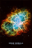 Crab Nebula Text Space Photo Science Poster