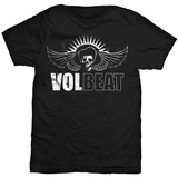 Volbeat - White Skullbeat Outline T-Shirt