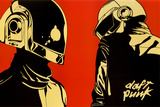 Buy Daft Punk Red Background Music Poster Print at AllPosters.com