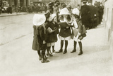 School Girls Compare their Grades, 1919