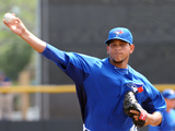 Dunedin, FL - March 24: Atlanta Braves v Toronto Blue Jays - Cristhian Martinez Photographic Print