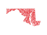 Typographic Maryland Red