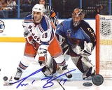 Scott Gomez Screening Goalie Autographed Photo (Hand Signed Collectable)