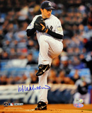 Mike Mussina Yankees Home Jersey Pitching Vertical