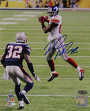 Buy Hakeem Nicks Signed Super Bowl XLVI Jump Catch Vertical Photo at AllPosters.com