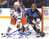 Scott Gomez Screening Goalie Autographed Photo (Hand Signed Collectable)
