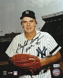 Gaylord Perry: New York Yankees Signed Picture with HOF 91 Inscription
