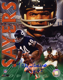 Gale Sayers Chicago Bears - Collage with 1965 ROY Inscription