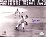 Don Larsen Last Pitch Horizontal B&W Photo