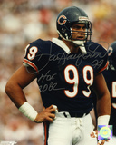 Dan Hampton Chicago Bears with HOF 2002 Inscription