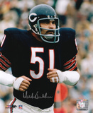 Dick Butkus Chicago Bears - Running Signed in Silver