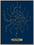 Buy Moscow (Navy & Gold) at AllPosters.com