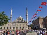 Crowds of People After Work, in Front of the Yeni Cami (New Mosque), Eminonu, Istanbul, Turkey