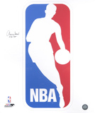 Jerry West Los Angeles Lakers  NBA Logo with The Logo Inscription