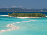 View Above a Sand Bank Linking the Two Little Islands of Nosy Iranja Near Nosy Be, Madagascar