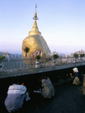Buy Worshippers Praying at Kyaiktiyo Pagoda (Golden Rock Pagoda), Mon State, Myanmar (Burma), Asia at AllPosters.com