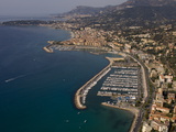 View From Helicopter of Menton, Alpes-Maritimes, Provence, France