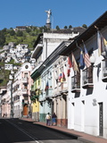 Historic Center With the Virgin of Quito Monument on Hill, Quito, Ecuador, South America