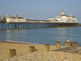 Eastbourne Pier, Beach and Groynes, Eastbourne, East Sussex, England, United Kingdom, Europe