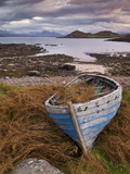 Sunset, Old Blue Fishing Boat, Inverasdale, Loch Ewe, Wester Ross, North West Scotland