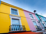 Brightly Painted Houses, Portobello Road, Notting Hill, London, England, United Kingdom, Europe