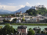 View of the Old Town and Fortress Hohensalzburg, Seen From Kapuzinerberg, Salzburg, Austria, Europe