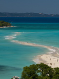 View Above a Sand Bank Linking the Two Little Islands of Nosy Iranja Near Nosy Be, Madagascar