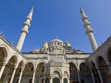 Courtyard and Ablutions Fountain of the Yeni Cami (New Mosque), Eminonu, Istanbul, Turkey