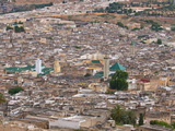 View Over of the Old Medina of Fez, UNESCO World Heritage Site, Morocco, North Africa, Africa