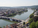River Meuse, Panoramic City View, Namur, Wallonia, Belgium, Europe