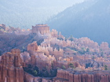 Backlit Sandstone Hoodoos in Bryce Amphitheater, Bryce Canyon National Park, Utah, USA