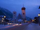 Buy Church in Winter Snow at Dusk, St. Anton Am Arlberg, Austrian Alps, Austria, Europe at AllPosters.com