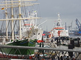 Port of Hamburg on the Elbe River, Hamburg, Germany, Europe