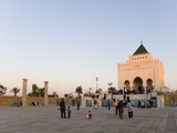 Buy Visitors Amongst the Columns at the Unfinished Hassan Mosque, and Mausoleum of Mohammed V, Morocco at AllPosters.com