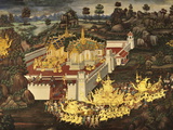 Scene From the Galleries, Royal Monastery, Grand Palace, Bangkok, Thailand, Southeast Asia, Asia