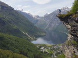 Cliff Top View Over Geiranger Fjord, Western Fjords, Norway, Scandinavia, Europe