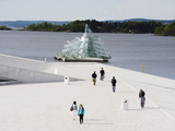 Floating Art Iceberg on the Waterfront in Oslofjord, Oslo, Scandinavia, Europe