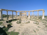 Market, Leptis Magna, UNESCO World Heritage Site, Tripolitania, Libya, North Africa, Africa