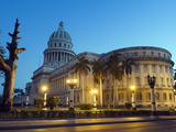 Capitolio Nacional Illuminated at Night, Central Havana, Cuba, West Indies, Caribbean