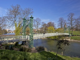 Buy Pedestrian Suspension Bridge Over River Severn, the Quarry Park, Shrewsbury, Shropshire at AllPosters.com