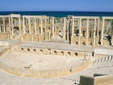 Theatre, Leptis Magna, UNESCO World Heritage Site, Tripolitania, Libya, North Africa, Africa