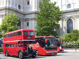 Buy Traditional Bus Outside St. Pauls Cathedral, London, England, United Kingdom, Europe at AllPosters.com