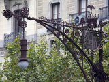 Modernista Lampost on Passeig De Gracia, Barcelona, Catalonia, Spain, Europe