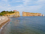 Perce and Rocher Perce (Perce Rock), Quebec, Canada, North America