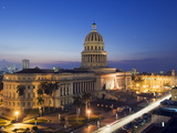 Buy Capitolio Nacional Illuminated at Night, Central Havana, Cuba, West Indies, Caribbean at AllPosters.com