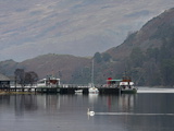 Steamer, Glenridding Pier, Ullswater, Lake District National Park, Cumbria, England, United Kingdom